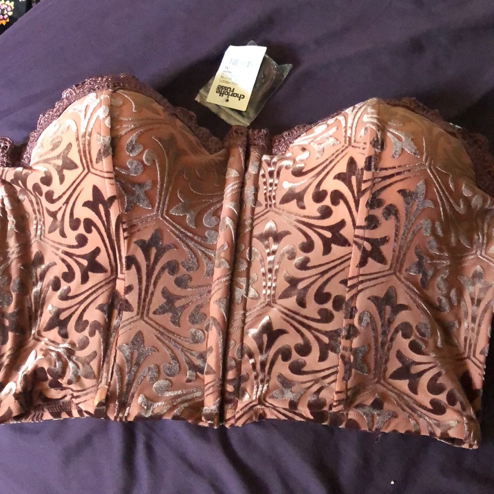 Charlotte Rousse corset velvet and lace detail XL